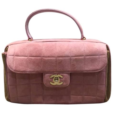 chanel pink suede bag|Handbags & Bags .